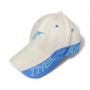Rare Vtg The Answer Allen Iverson NBA Reebok Basketball Hat FlexFit White/Blue
